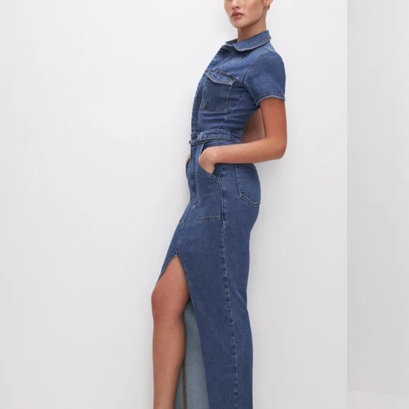 NWT Fit For Success Denim Maxi Dress - Picture 4 of 5